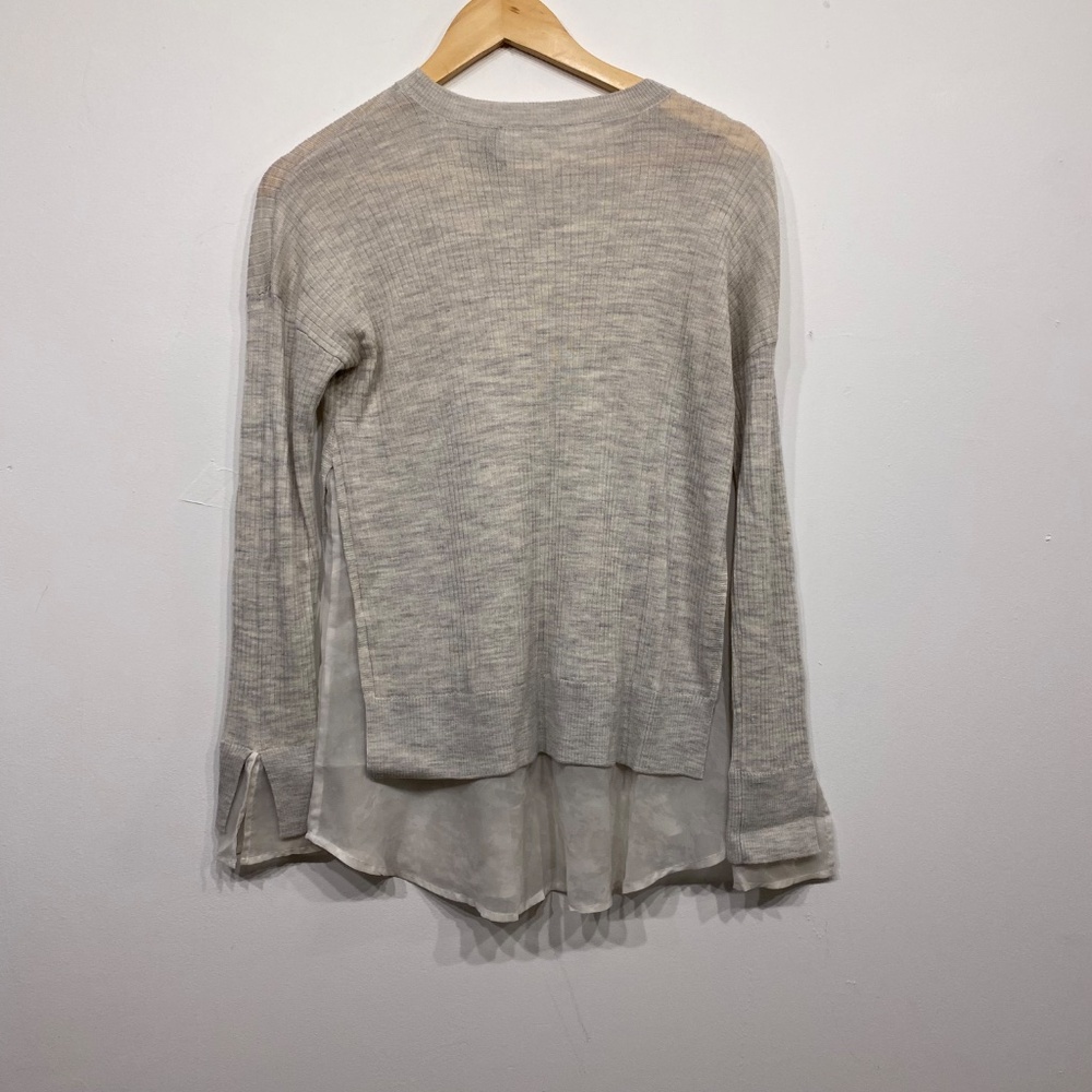 **$5 SALE** Kenneth Cole Grey Soft Crew Neck Layered Sweater XS - Picture 3 of 4